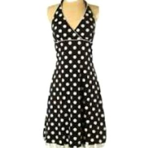 City Triangles vintages 70s polkadot dress with pink linning
